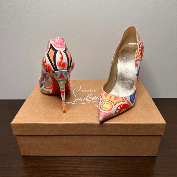 CHRISTIAN LOUBOUTIN - Hot Chick Print Pointed Toe Pump - Picture 6 of 6